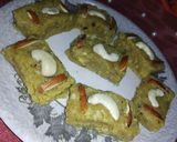 A picture of step 8 of Kaju Burfi.