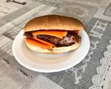 Hình bước làm 1 của món Sandwich thịt xông khói