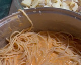 Foto del paso 5 de la receta: Papas con espagueti cremoso