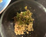 A picture of step 1 of Sabudana vada.