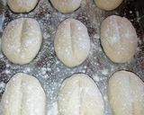 A picture of step 2 of Portuguese rolls.