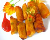 A picture of step 4 of Veg Spring Roll.