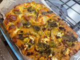 Lemon and Olive Focaccia Pizza
