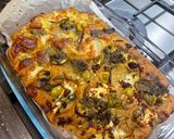 A picture of step 5 of Lemon and Olive Focaccia Pizza.