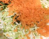 A picture of step 2 of Stuffed Besan Chilla with veggies.