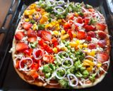 A picture of step 12 of Spicy vegetarian pizza.