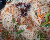 A picture of step 9 of Rice vermicelli stir fry.