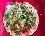 A picture of step 3 of Masala papad.