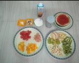 A picture of step 1 of Fruit Salad.