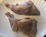 A picture of step 1 of California Farm Airfryer Smoked Chicken Leg Quarters.