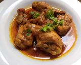 A picture of step 7 of Dhaba style chicken curry.