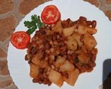 A picture of step 9 of Githeri x potatoes.