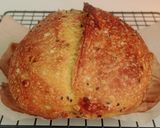 Foto langkah ke 21 dari resep Kunyit Wijen Jinten Hitam Chili Flakes Cheese Sourdough Bread (Open Bake Method).