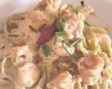 Foto del paso 4 de la receta: Tagliatelle vegetal con gambas y nata