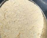 A picture of step 1 of Besan laddu.