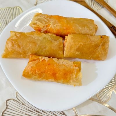 Resep Lumpia Ubi Keju Nikmat (Ubi Jalar Orange) oleh Bundadari ✓ - Cookpad