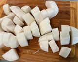 Une image de l'étape 17 de Bœuf bourguignon revisité à la patate douce, carottes, navets et champignons.