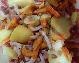 Foto del paso 3 de la receta: Patatas deluxe, con bacon, jamón y queso