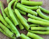 A picture of step 2 of Kolhapuri thecha(green chilli kolhapuri thecha).