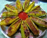 A picture of step 3 of Stuffed Parmal bhajji.
