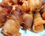 รูปขั้นตอนการทำที่ 2 ของ ไส้กรอกไก่พันเบคอนทอด