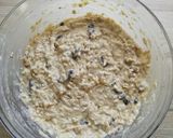 Une image de l'étape 4 de Banana bread healthy sans sucre ajouté aux framboises.
