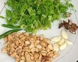 A picture of step 1 of Coriander Peanut Spicy Chutney.