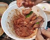 A picture of step 4 of Beef Shashlik🍢.