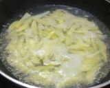 A picture of step 2 of Garlic honey chilli potato.