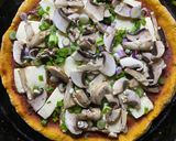 Foto del paso 4 de la receta: Pizza de calabaza y harina de garbanzo 🎃
