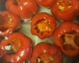 Foto del paso 1 de la receta Pimiento rojo relleno con chorizo y beicon