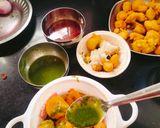 A picture of step 4 of Ram laddu (Moong dal pakoda / laddu).