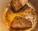 A picture of step 1 of Pot roast in a Dutch oven.