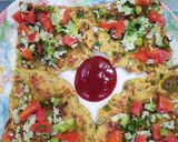 A picture of step 5 of Chilla Satrangi.