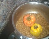A picture of step 8 of Achari shimla mirch keema - capsicum with beef mince.