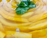 A picture of step 9 of No bake Mango Cheese Cake.