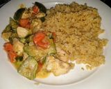 Foto del paso 6 de la receta: Salteado de pollo y verduras con arroz yamaní