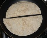 A picture of step 3 of Quesadillas with Hot Dogs and Eggs.