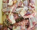 A picture of step 2 of Mutton Pulao.