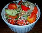 A picture of step 2 of Mike's 5 Minute Tangy Chilled Salad.