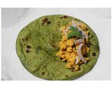 A picture of step 4 of Palak paneer rolls.