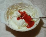 A picture of step 4 of No Bake Fresh Strawberry Cheesecake.