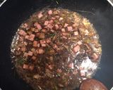A picture of step 3 of Penne with Ham and Mushrooms.