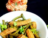 A picture of step 8 of Spicy French Beans & Baby Corn Stir Fry.
