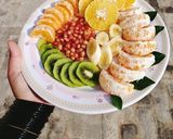 A picture of step 3 of My Fruit Platter 🍊🍌🥝🍎🍊.