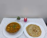 A picture of step 6 of Green peas with Paneer.