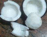 A picture of step 1 of Fresh Coconut Halwa.