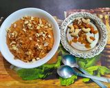 A picture of step 3 of Shahi Sooji Halwa.
