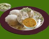 A picture of step 6 of Idli with sago and horse gram sprouts.
