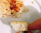 Hình bước làm 3 của món Xôi chiên mỡ gà mix lạp xưởng bò khô